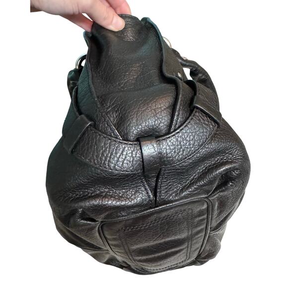 Auth. Celine Bittersweet Black Hobo Slouchy Textured Leather Handbag W/COA - Picture 6 of 16